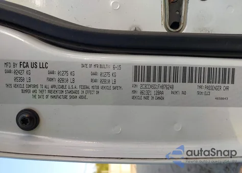 2015 Chrysler 300C Platinum Awd from USA, damaged, VIN 2C3CCASG1FH876248